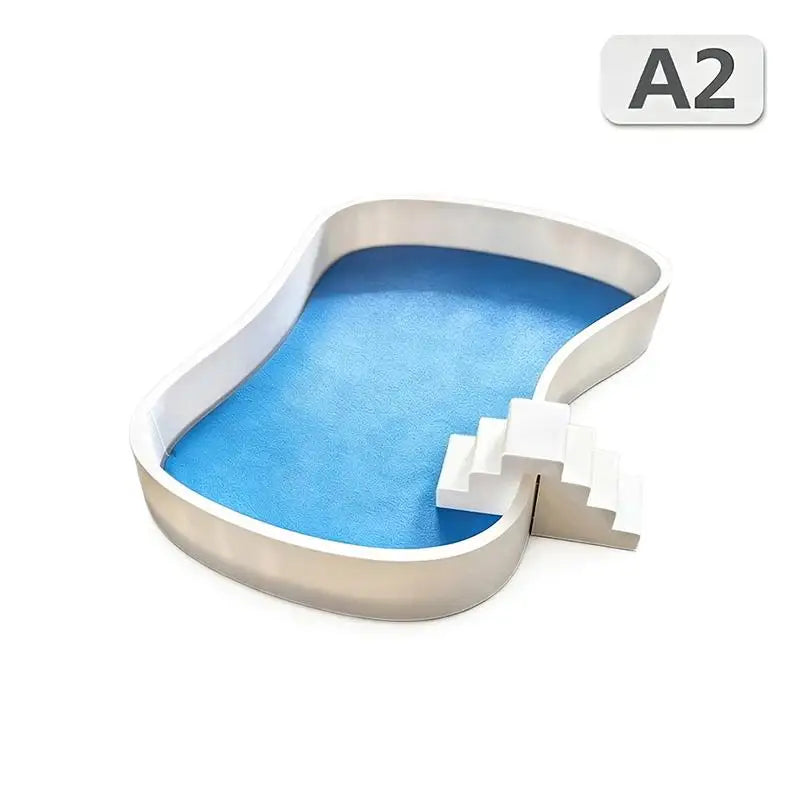 Miniature Dollhouse Swimming Pool Model – Courtyard Scene Decor Dollhouse Accessory SPOT A2