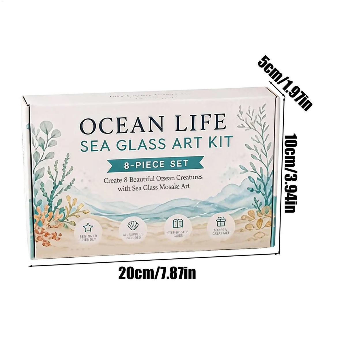 DIY Sea Glass Mosaic Art Kit – Ocean Animal Decor Set Mosaic Art Kit SPOT