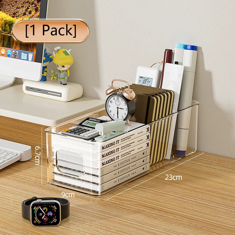 Clear Stackable Refrigerator Organizer Bin with Handles Storage Organizer Bin SPOT