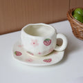Hand-Painted Floral Ceramic Cup & Saucer Set | Porcelain Ceramic Cup & Saucer SPOT Pink 200-400ml