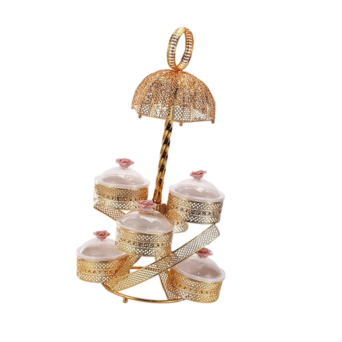 Tiered Cake Stand & 6-Compartment Serving Tray – Party Platter Tiered Cake Stand SPOT