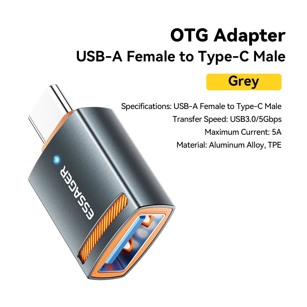 Essager USB 3.0 OTG Adapter – Type-C, Micro & Lightning USB OTG Adapter SPOT USB3.0 to Type-C 5A