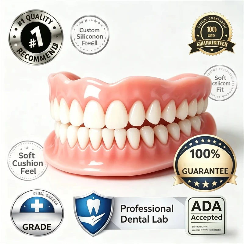 Eelhoe Full Mouth Adjustable Dentures Set for Adults Full Mouth Dentures SPOT