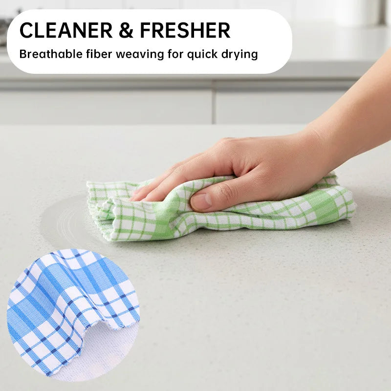 Modern Checkered Kitchen Dish Towels – Soft & Absorbent 6/12 Pack Kitchen Dish Towels SPOT