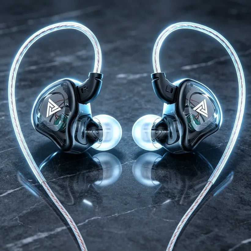 QKZ-AK8 Hi-Res Wired Earphones – 10mm OFC Cable & Mic Wired In-Ear Earphones SPOT