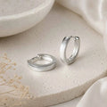 Ribbed Gold Plated Huggie Hoop Earrings – Vintage Textured Huggie Hoop Earrings SPOT EBD-564S