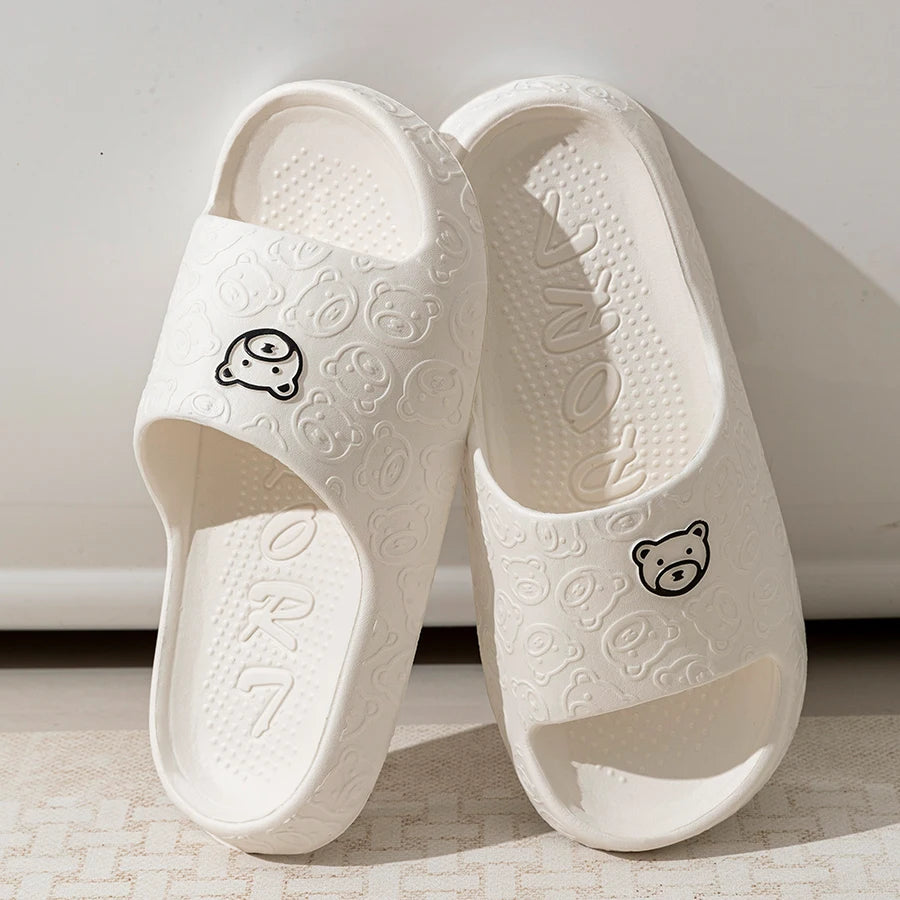 Cute Bear Cartoon Slippers – Soft Anti-Slip EVA Indoor Sandals Indoor Slippers SPOT