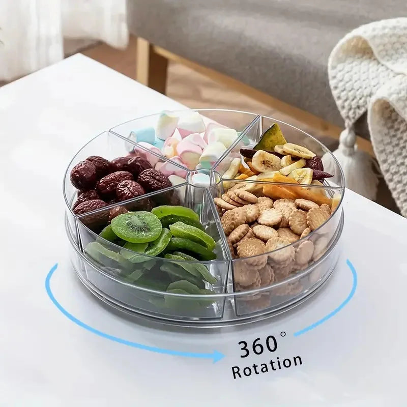11" Rotatable Lazy Susan Organizer with 5 Divided Bins Lazy Susan Organizer SPOT Default Title