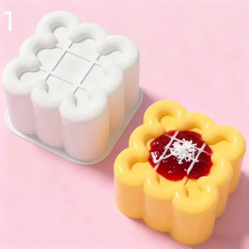 Silicone Cake Mold – Heart, Star & Flower Baking Shapes Silicone Baking Mold SPOT 1 White