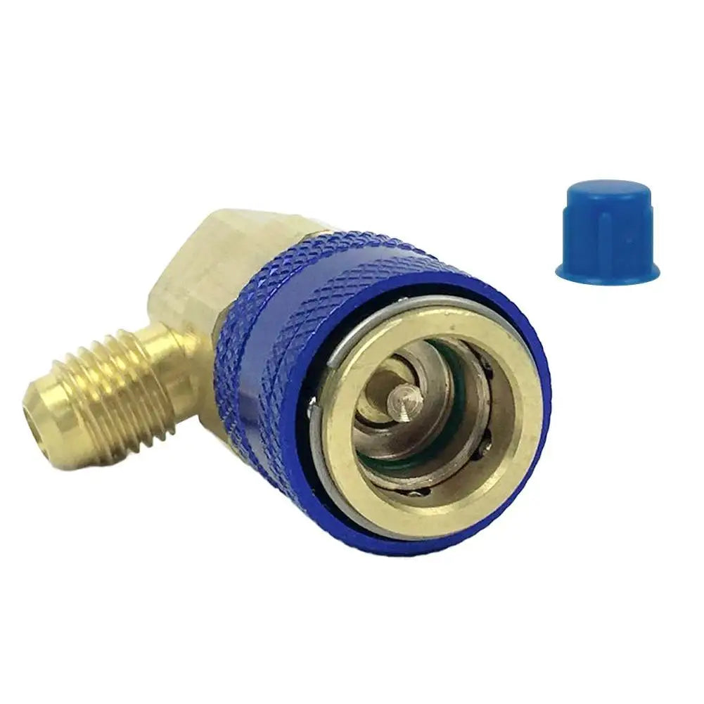 R134A A/C Quick Connect Coupler Set – Brass Manifold Gauge Adapter AC Manifold Coupler SPOT B