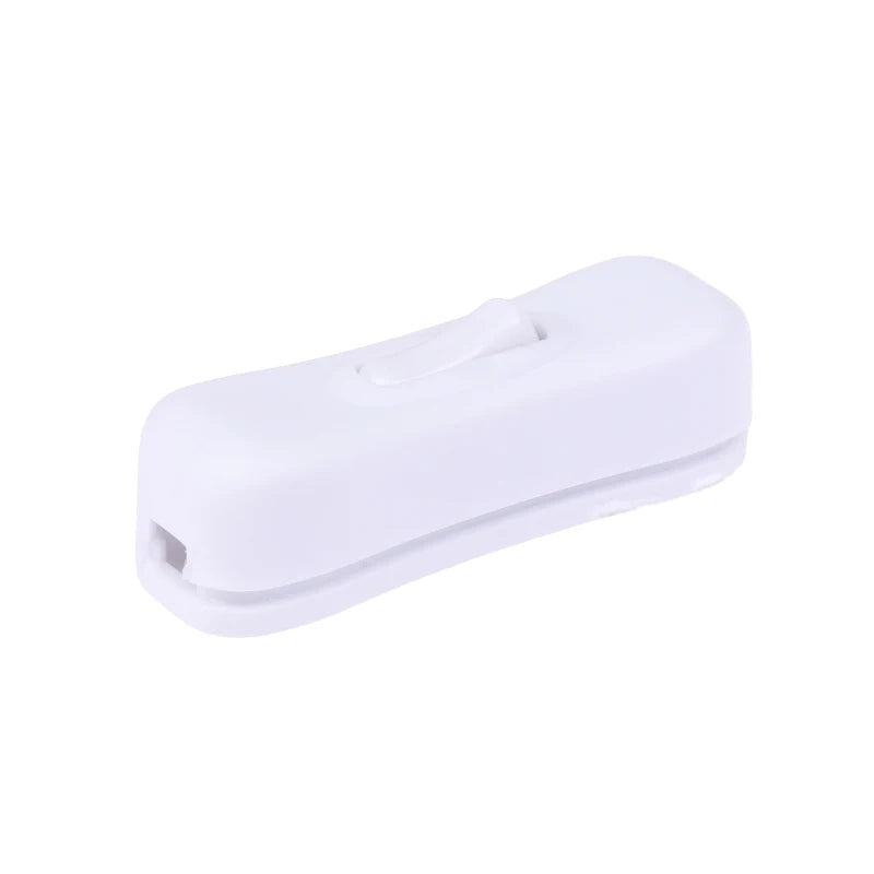 Inline AC Power Cable Switch – On/Off Rocker for Lamps 220V Inline Cable Switch SPOT White