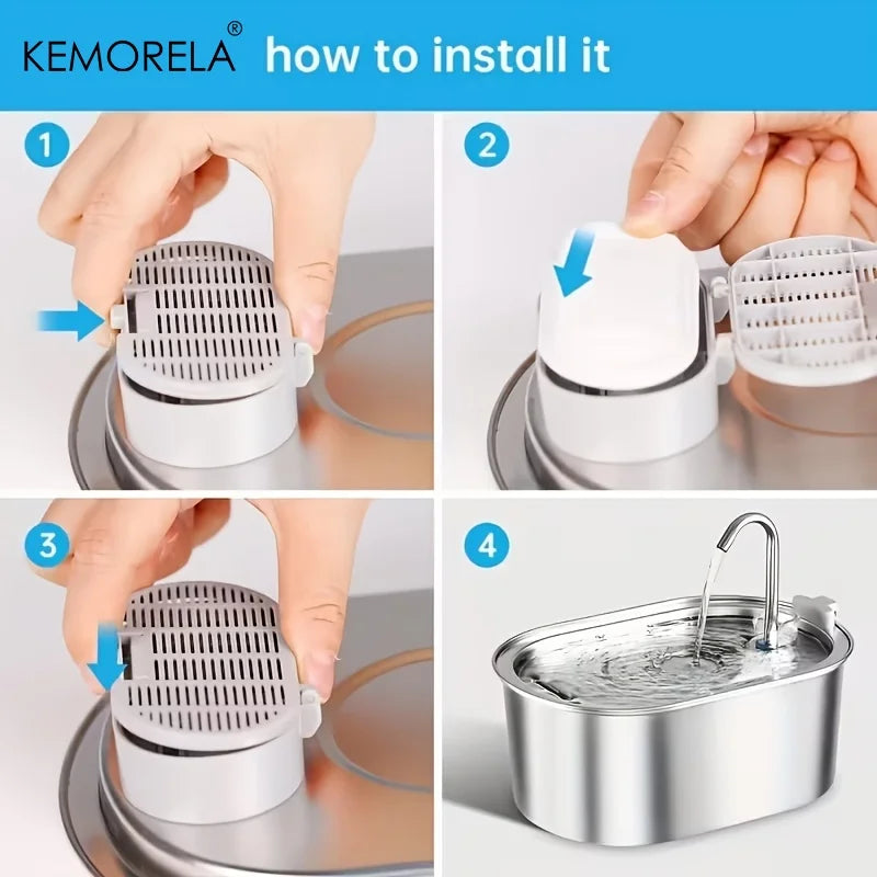 Kemorela 30-Pc Cat Fountain Replacement Filters – Activated Carbon Pet Fountain Filter SPOT