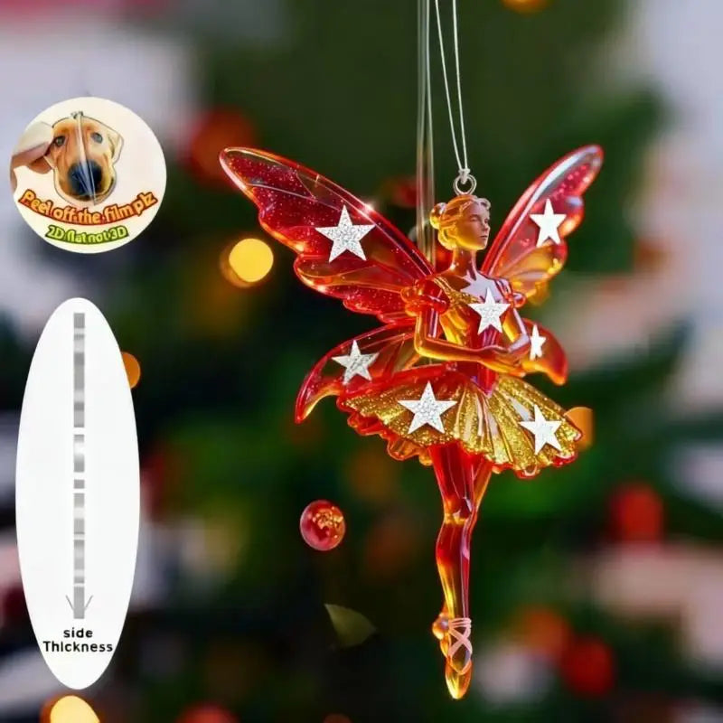 Sparkling Ballerina Acrylic Pendant – Car Charm & Xmas Ornament Decorative Pendant Ornament SPOT A5