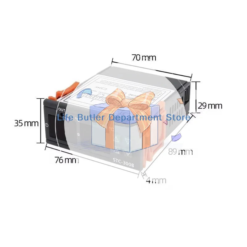 STC-3008 Dual Display Digital Temperature Controller & NTC Sensors Temperature Controller SPOT
