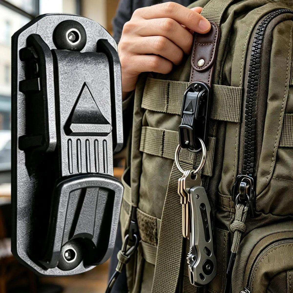 Heavy-Duty Aluminum Belt Clip Key Holder – Outdoor & Hiking Belt Clip Key Holder SPOT