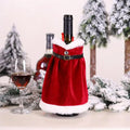 Christmas Velvet Wine Bottle Cover – Santa Festive Decor Holiday Bottle Cover SPOT A2
