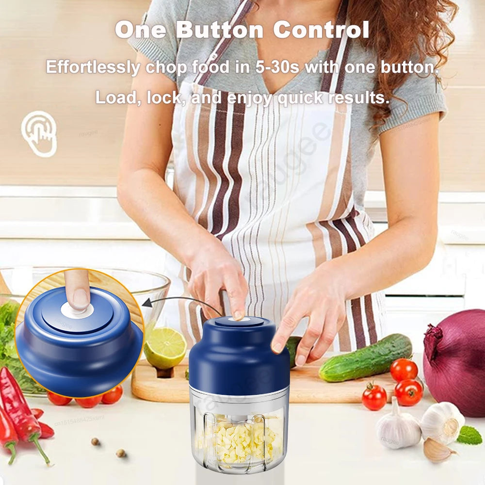 Electric Garlic Chopper USB Rechargeable Mini Food Processor Electric Food Chopper SPOT
