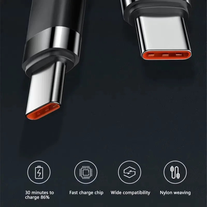 120W USB-C to USB-C Fast Charging Cable – 6A PD Quick Charge USB-C Charging Cable SPOT