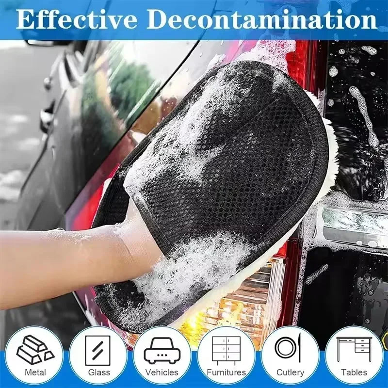 Plush Microfiber Car Wash Mitt – Scratch-Free Cleaning Glove Car Wash Mitt SPOT