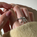 Pearl Bead Dangling Open Ring – Silver Statement Ring for Women Fashion Ring SPOT Default Title
