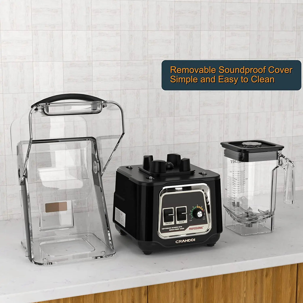CRANDDI Commercial Blender 2200W Sound Cover | BPA-Free 1.5L Commercial Blender SPOT