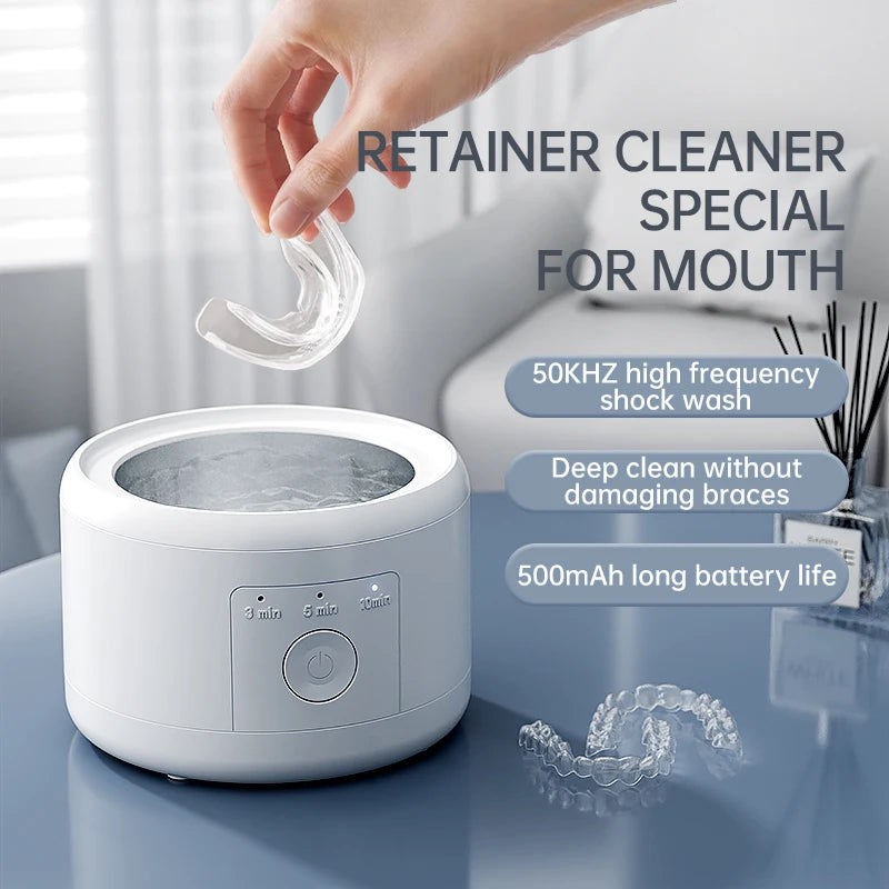 Ultrasonic Denture & Retainer Cleaner | USB Electric Machine Ultrasonic Dental Cleaner SPOT