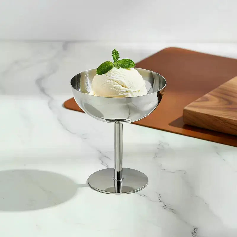 Stainless Steel Goblet Dessert Bowl – Ice Cream & Fruit Cup Dessert Serving Bowl SPOT