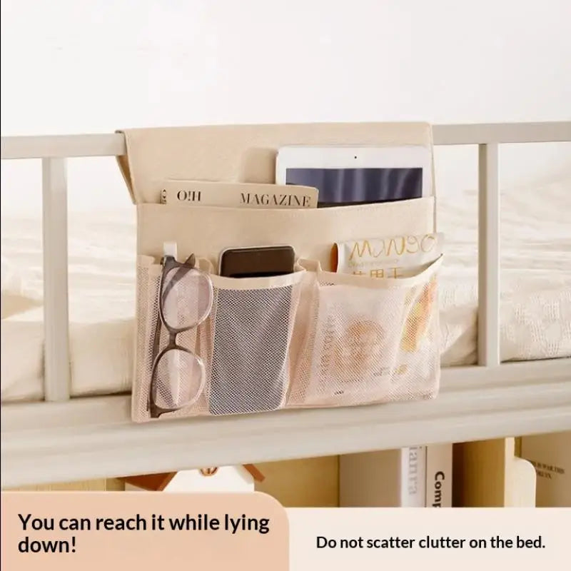 Bedside Hanging Storage Organizer Bag with Hook – Canvas Hanging Storage Organizer SPOT