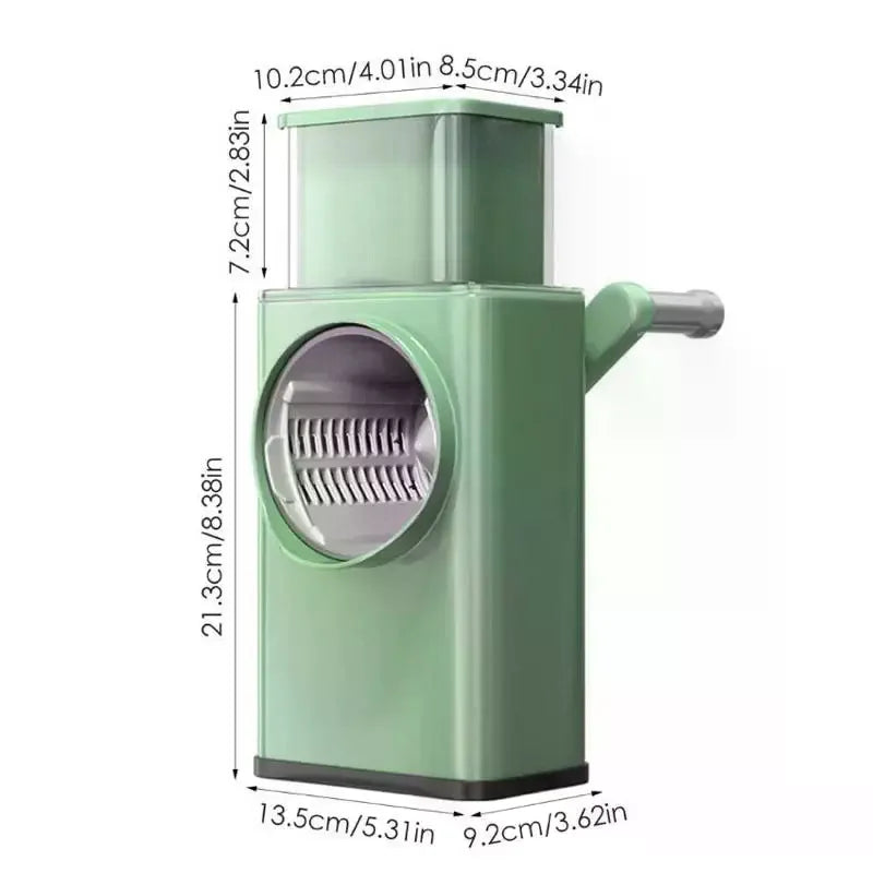 Hand Crank Vegetable Cutter – 6-Blade Stainless Steel Slicer Vegetable Cutter SPOT
