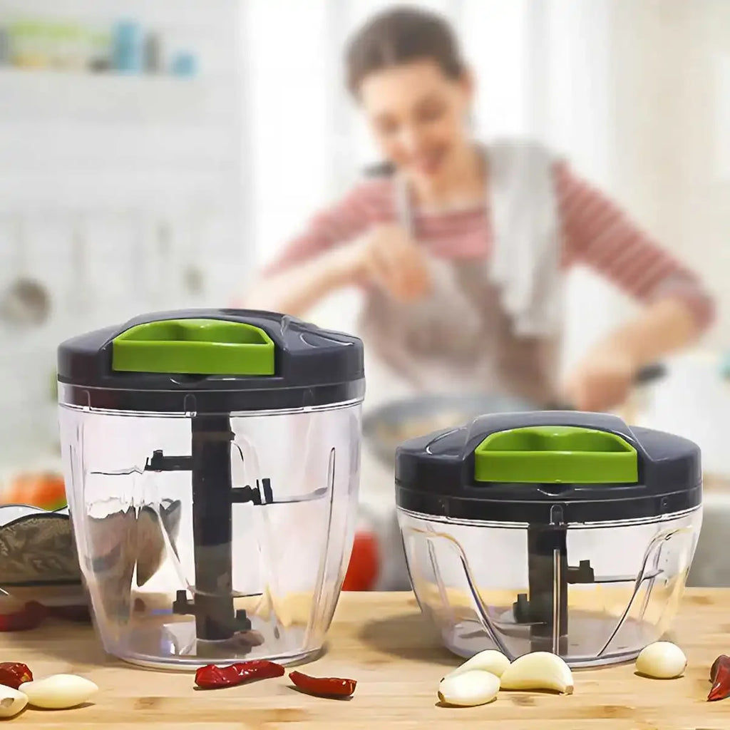1000ml Manual Pull-String Food Chopper – Garlic & Veggie Cutter Manual Food Chopper SPOT