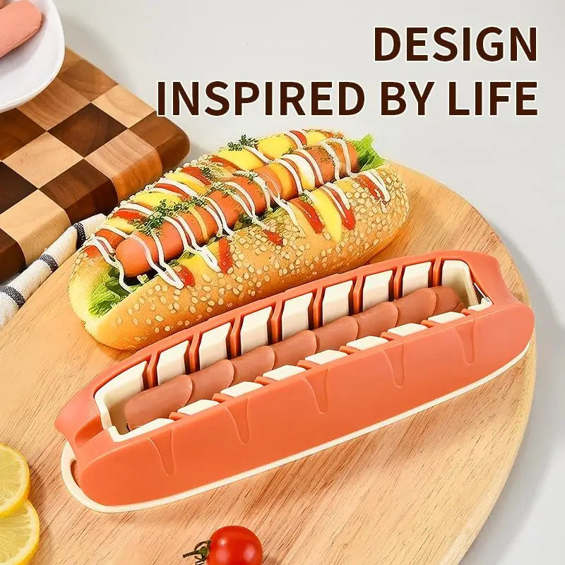 Hot Dog Slicer & Sausage Flower Cutter – BBQ Kitchen Tool Sausage Slicer Tool SPOT