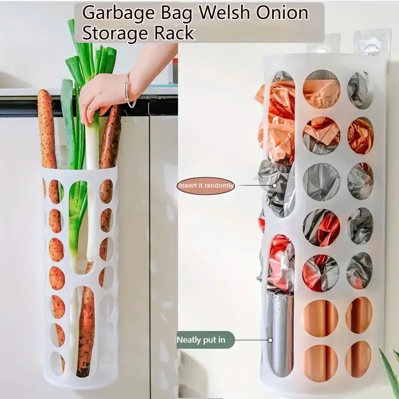 Wall-Mounted Trash Bag Holder – Stackable Bag Dispenser Bag Holder Dispenser SPOT