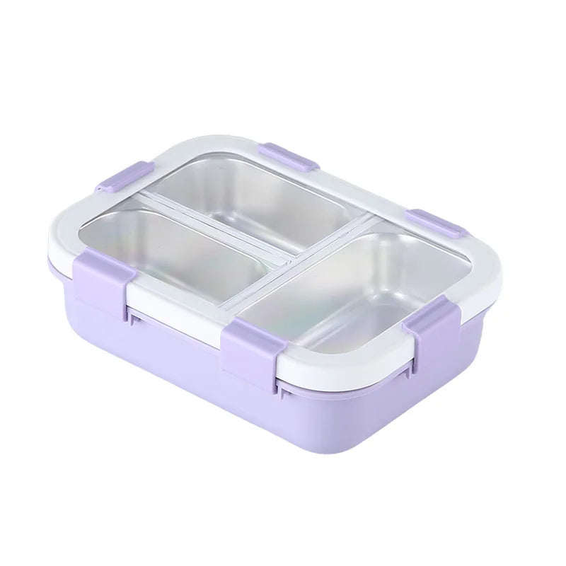 Macaron Bento Box – Leakproof 3-Compartment Lunch Box 850ml Bento Lunch Box SPOT