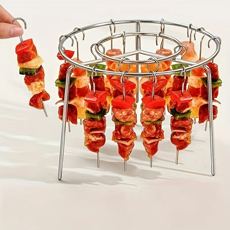 Vertical Air Fryer Skewer Rack – Stainless Steel BBQ Grill Air Fryer Rack SPOT