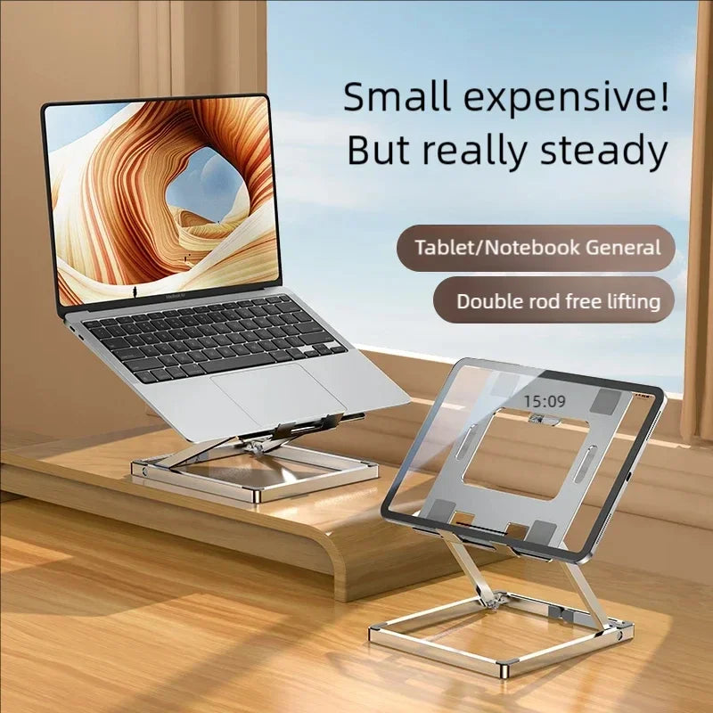 VIKEFON Foldable Aluminum Tablet & Phone Stand – Silver Tablet Phone Stand SPOT