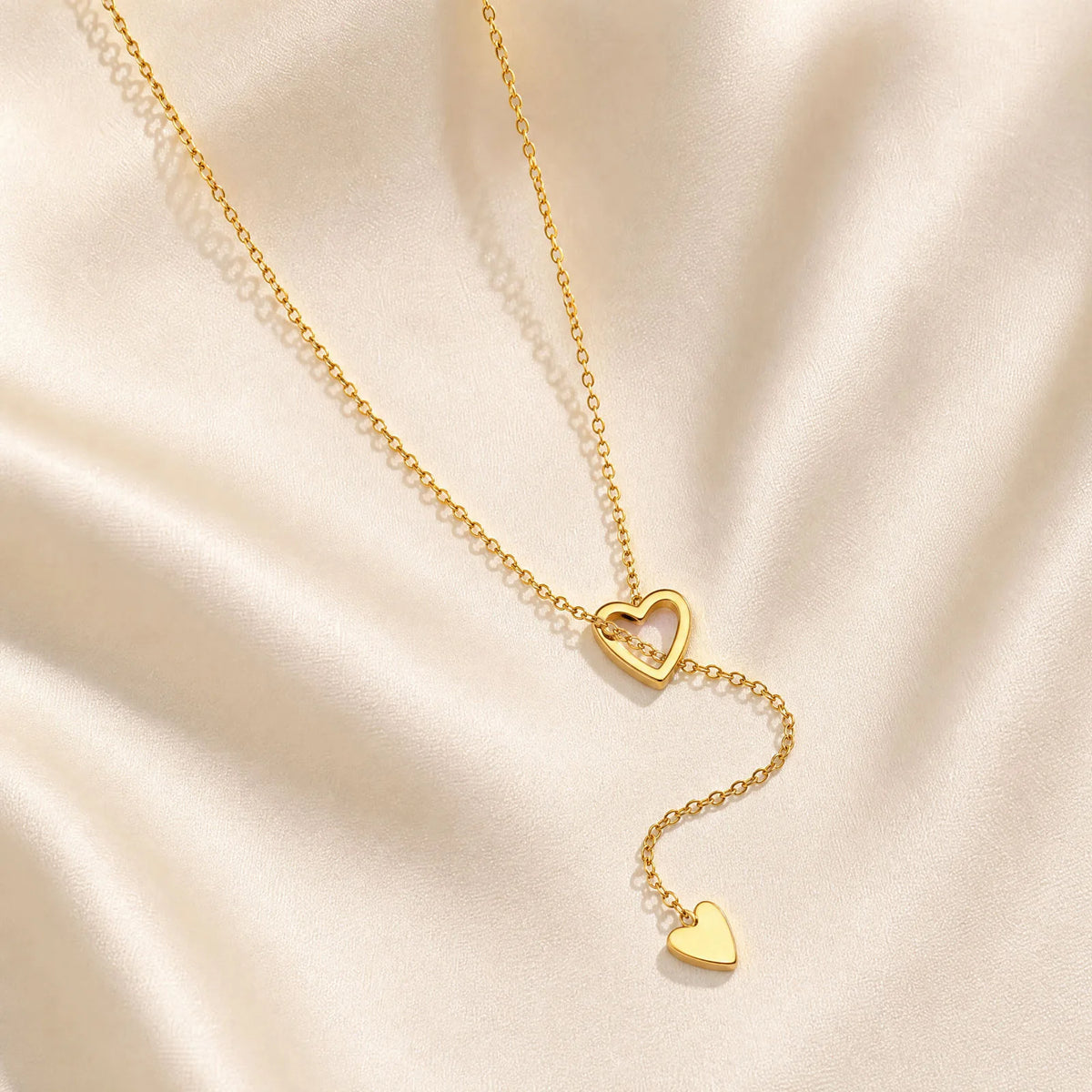 Heart Lariat Necklace – Hypoallergenic Stainless Steel Women Lariat Necklace SPOT