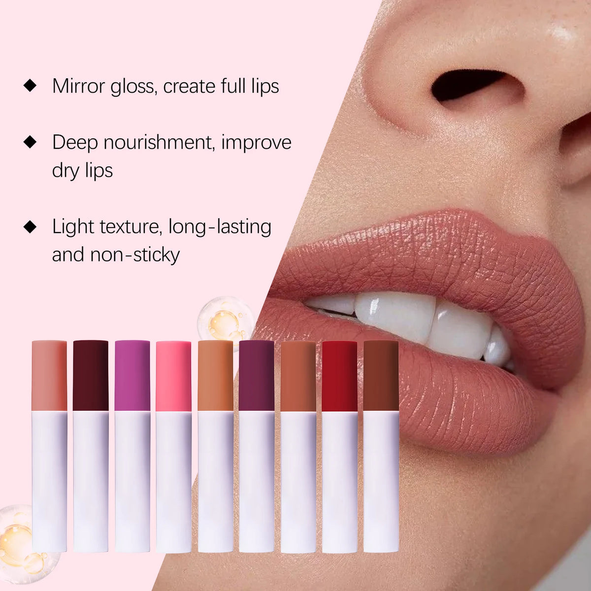 Eelhoe Mirror Lip Oil Gloss – Moisturizing Lip Plumper 9 Shades Lip Oil Gloss SPOT