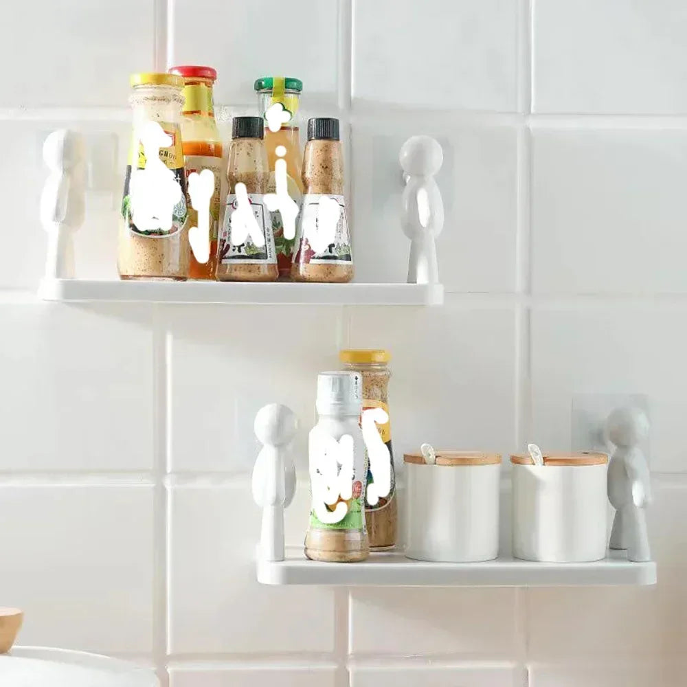 Self-Adhesive Wall Shelf – No-Drill Bathroom Storage Rack Bathroom Wall Shelf SPOT