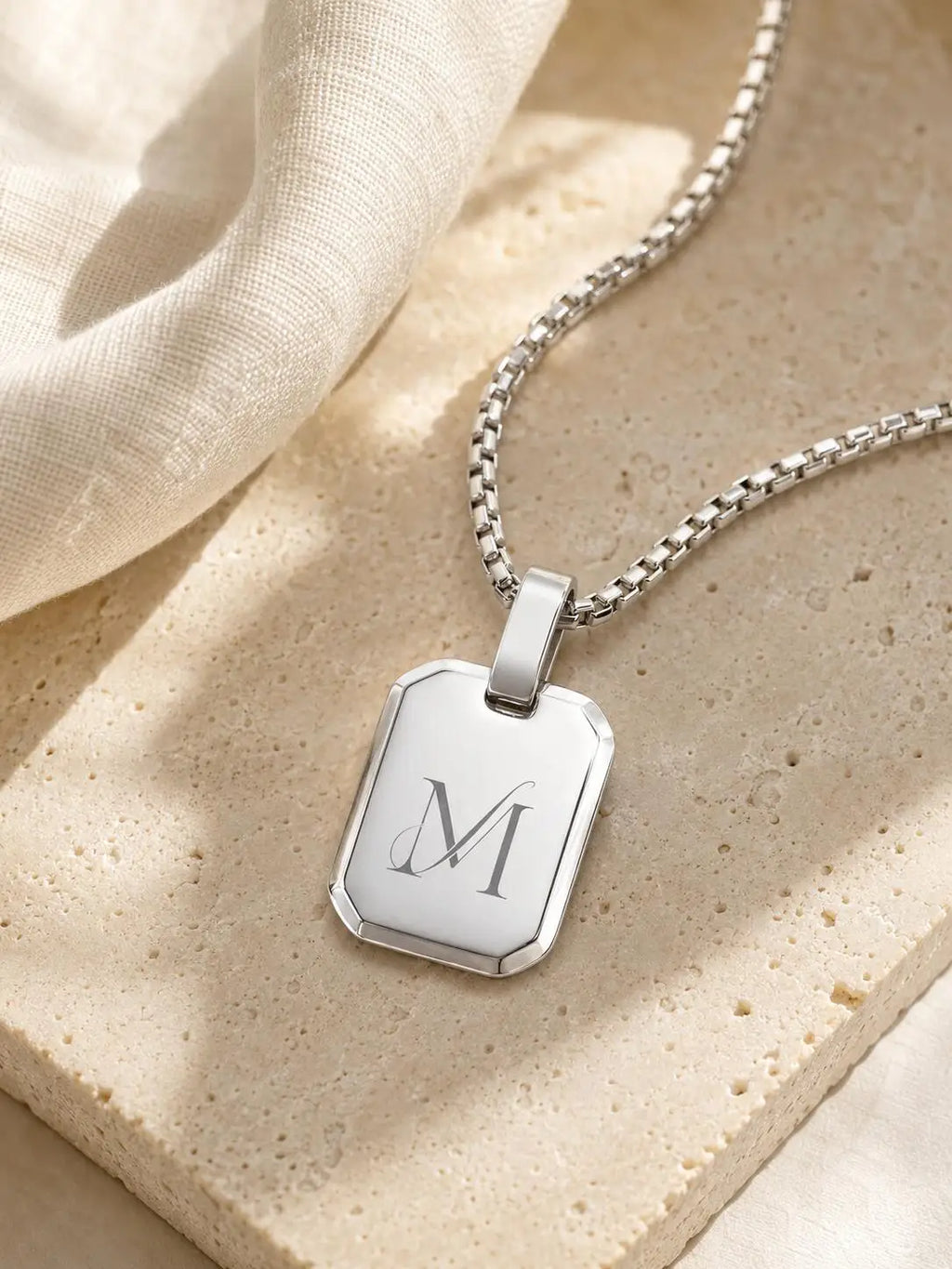 Custom Engraved Dog Tag Necklace | Stainless Steel Pendant Personalized Pendant Necklace SPOT