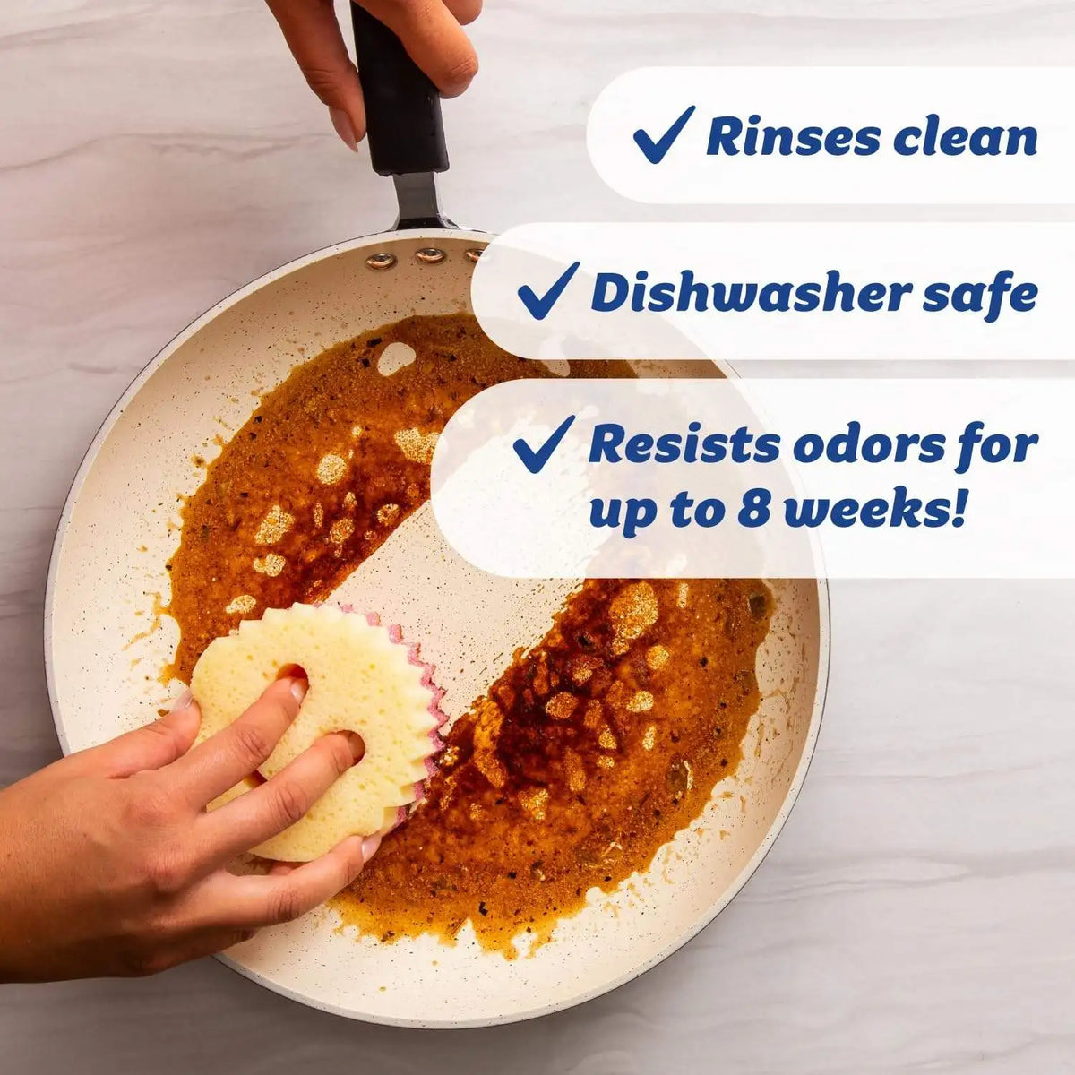Scrub Mommy Smile FlexTexture Dual-Sided Kitchen Sponge Kitchen Scrub Sponge SPOT