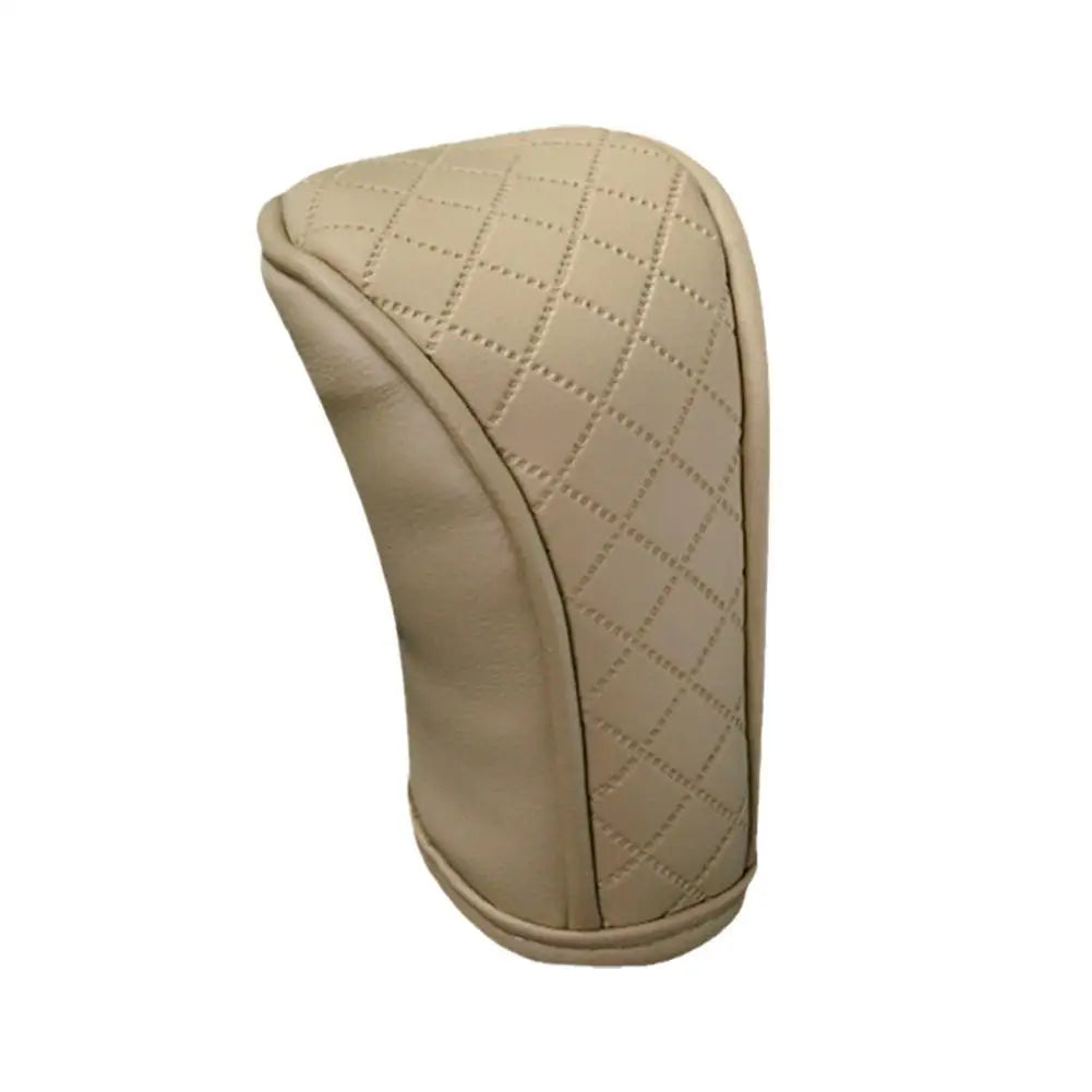 PU Leather Gear Shift Knob Cover – Universal Non-Slip Car Decor Gear Shift Cover SPOT Beige