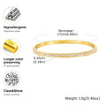 Waterproof Stainless Steel CZ Cuff Bracelet – Non-Tarnish Gold Cuff Bracelet SPOT B-740G