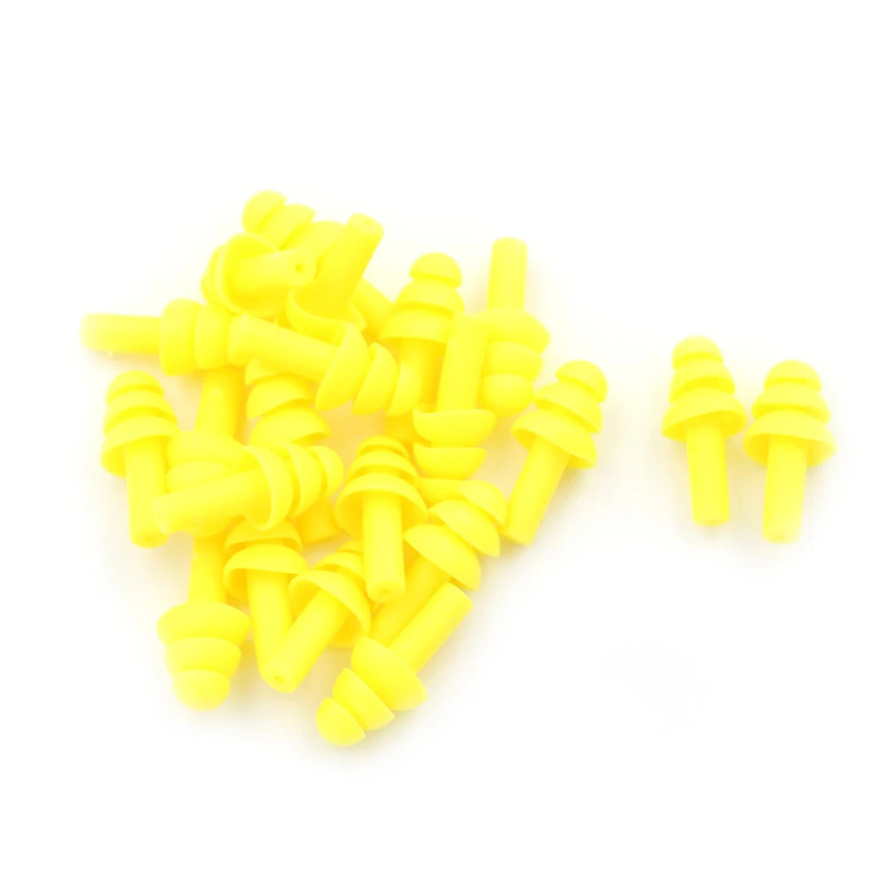 20-Pack Silicone Earplugs – Noise Blocking for Sleep & Study Silicone Earplugs SPOT 0 Yellow