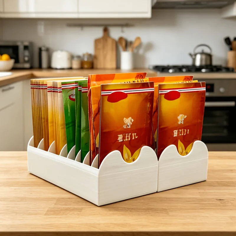 8-Compartment Kitchen Spice & Condiment Packet Organizer Kitchen Packet Organizer SPOT