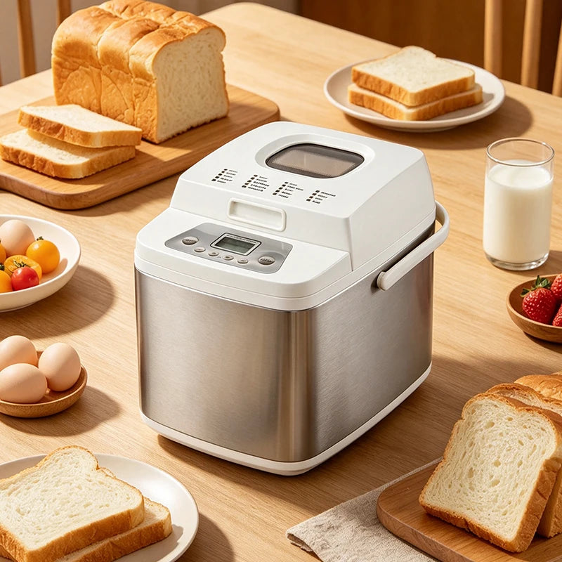 Stainless Steel Bread Maker – 19 Menu Settings & Timer Bread Maker Machine SPOT