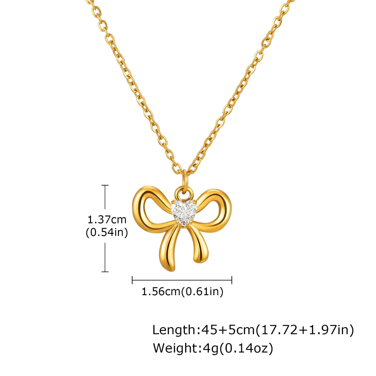 Zirconia Butterfly Bow Stud Earrings – Gold Hypoallergenic Stud Earrings SPOT NC-2380G01