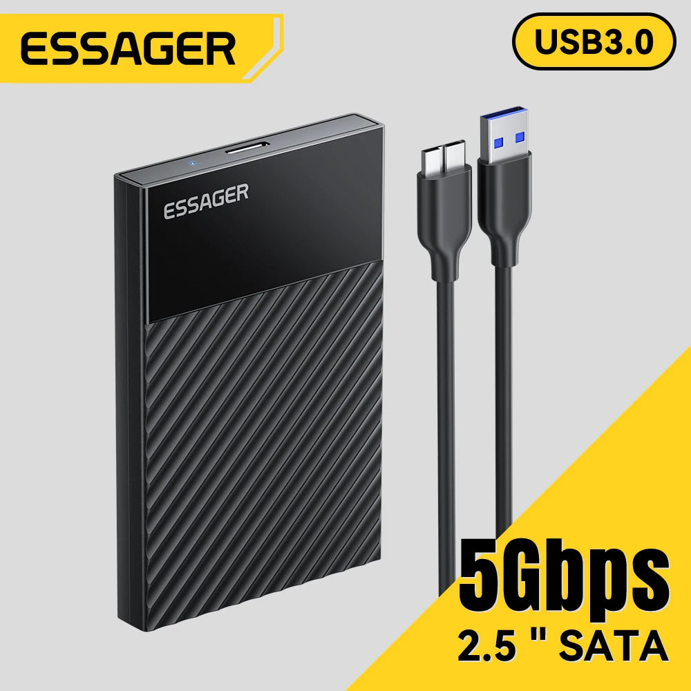 Essager 2.5" USB 3.0 SSD HDD Enclosure – UASP, 5Gbps HDD SSD Enclosure SPOT