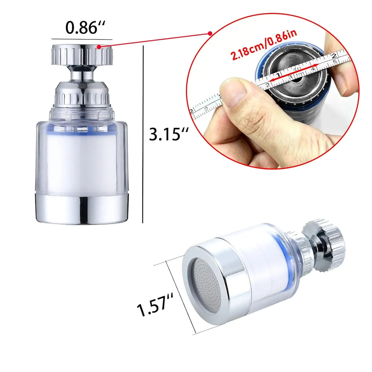 4-Pack 360° Rotating Faucet Water Filter – Kitchen & Bathroom Faucet Water Filter SPOT