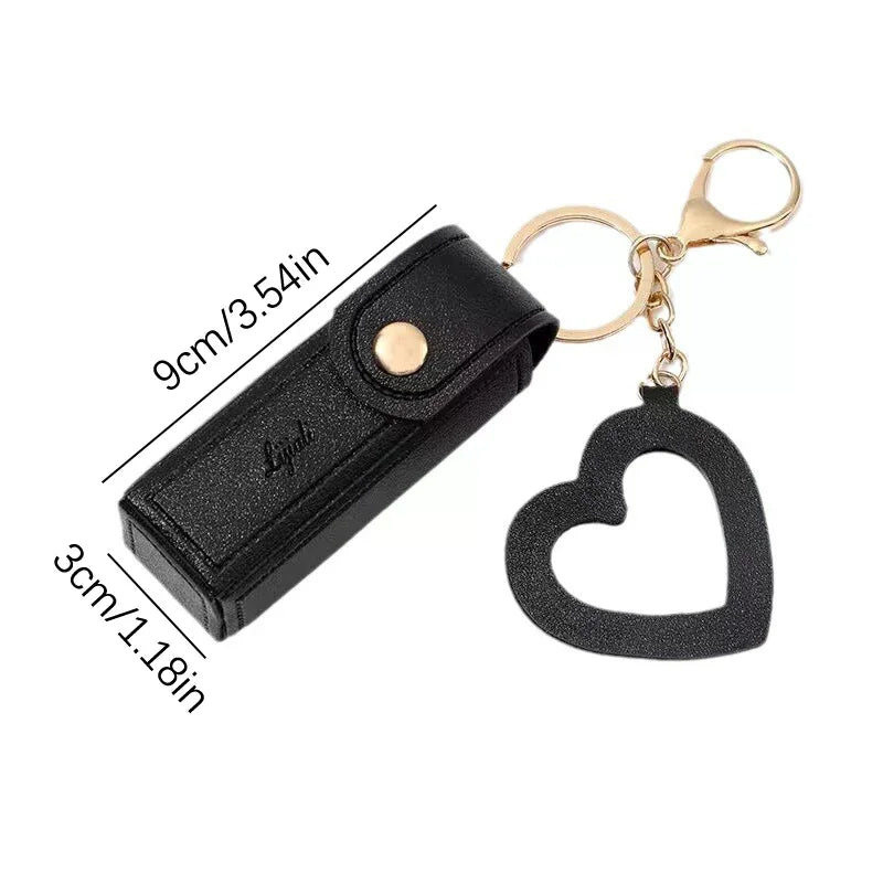 Lipstick Keychain Holder Bag with Mini Mirror – Portable Lipstick Keychain Bag SPOT