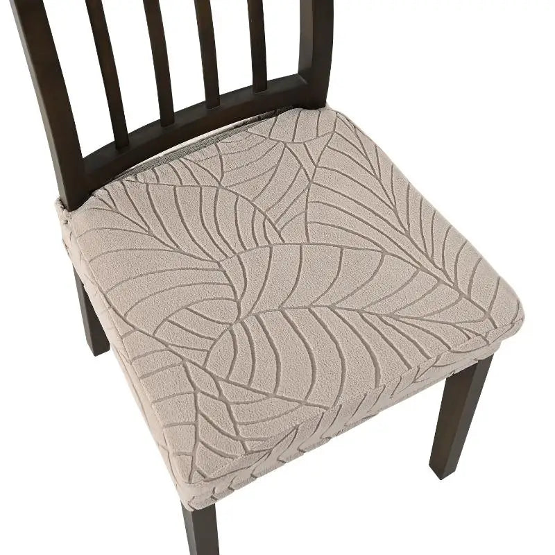 Leaf Jacquard Dining Chair Seat Cover – Stretch Slipcover Chair Seat Cover SPOT A8